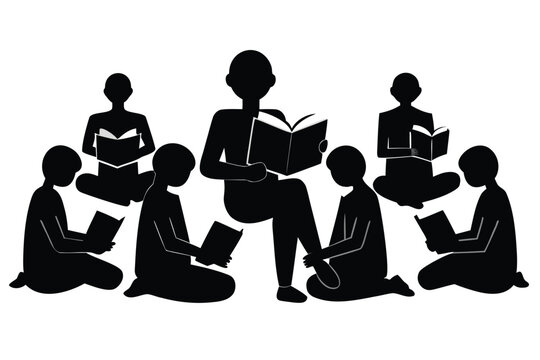 Teacher Leading a Book Reading Session with Students  Literacy, Education, and Learning