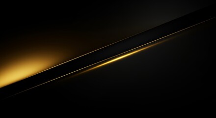 Abstract Black and Gold Background Elegant Diagonal Design