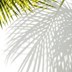 shadow overlay effects,realistic palm leaf shadow on transparent background,Natural shadow of tropical palm branch,mockup of shadow for product presentation, backdrop,Summer sunlight and shadow overla