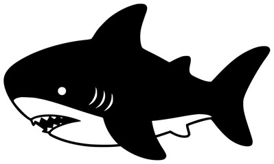 plush illustration toy silhouette shark logo cute icon animal outline play fluffy fish fun ocean stuffed young sea furry shape for vector graphic background