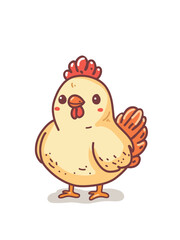 vector illustration of an adorable cartoon chick for toddlers