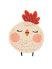 vector illustration of a smiling cartoon chick