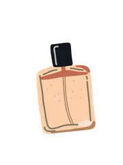 vector illustration of an elegant perfume bottle on white background