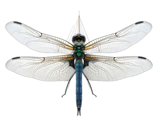 Dragonfly Illustration: Detailed Wing Veins