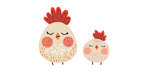 vector illustration of a joyful chick in kids cartoon design