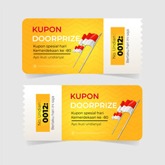 August 17th door prize coupon vector
