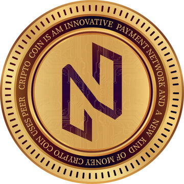 nuls cryptocurrency logos on abstract background. 3d illustrations.