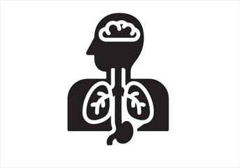 Anatomy Glyph Icons – Human Body Parts and Medical Symbol Vector Set