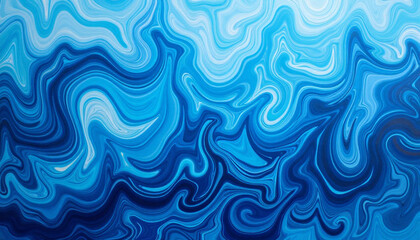 Deep blue ocean inspired abstract swirling liquid flow background graphic
