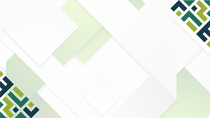 Modern geometric background with subtle gradients and abstract shapes in green and blue