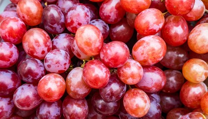 Crimson Delight A Close-Up of Fresh, Organic Red Grapes Bursting with Flavor and Health Benefits