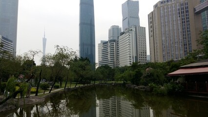 guangzhou skyline at night