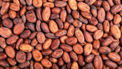 Roasted Cocoa Beans Texture A Rich and Earthy Background for Chocolate Lovers and Culinary Creations.