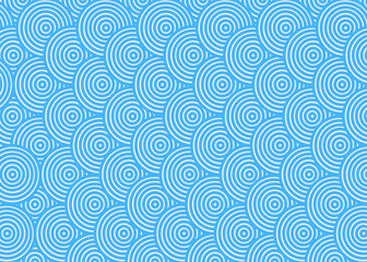 Seamless dark blue  wave pattern background inspired by  
