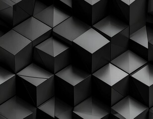 Obraz premium Black Geometric 3D Abstract Background