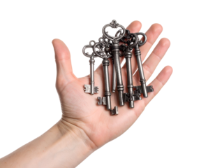 Hand Holding Antique Keys Photo