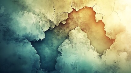 Obraz premium Abstract textured background with crackled surface and contrasting color gradients