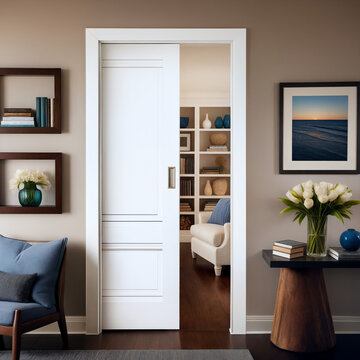 pocket door in living room