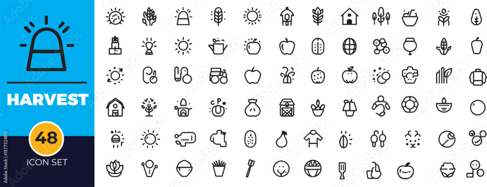 Poster large collection of thin line icons set including business technology communication and web design s