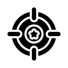 paintball target glyph icon