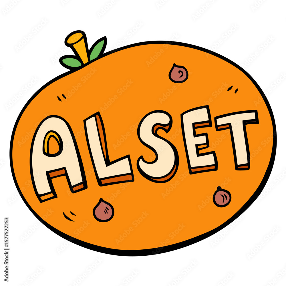 Poster orange abstract shape with modern text for design projects