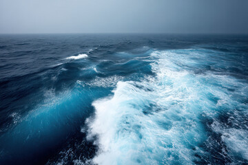 breathtaking aerial view captures turbulent ocean waters during storm showcasing raw power of nature