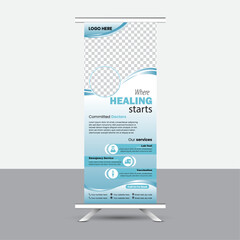 modern roll up banner design for medical