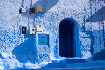 Streets and houses of Chefchaouen, Morocco, the Blue city