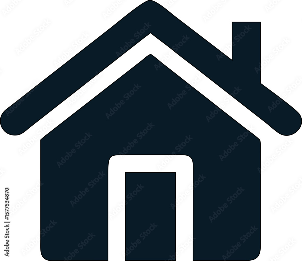 Aufkleber vector web home icon silhouette. essential for ui/ux kits and wireframes.