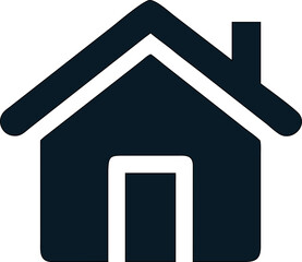 Vector web home icon silhouette. Essential for UI/UX kits and wireframes.