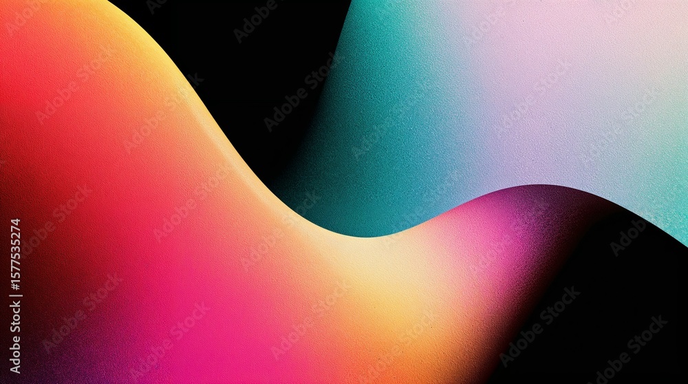 Poster vibrant abstract art with colorful lines and patterns. a colorful digital art piece featuring abstra