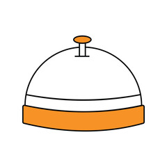 reception desk bell lineal color line icon with white background vector stock illustration