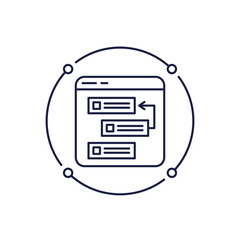 product backlog icon in line design