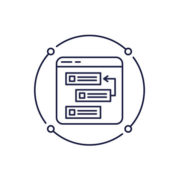 product backlog icon in line design