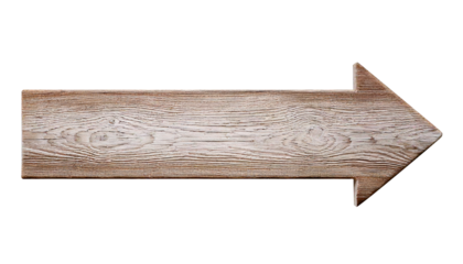 A wooden arrow pointing to the right. The arrow is made of wood and is very thin. It is pointing to the right and is very long