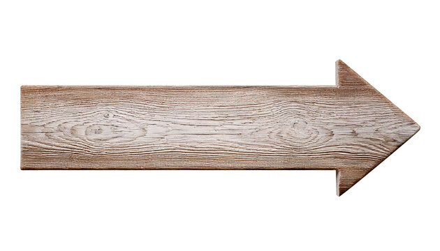 A wooden arrow pointing to the right. The arrow is made of wood and is very thin. It is pointing to the right and is very long