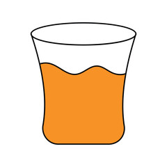 glass lineal color line icon with white background vector stock illustration