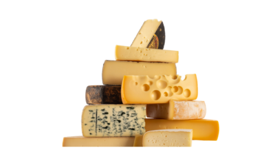 Assortment of Gourmet Cheeses A Delicious Collection of Aged and Flavored Varieties