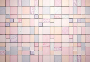 Pastel ceramic grid tiles, abstract geometric mosaic background Seamless pattern for home decor, tile pattern, abstract