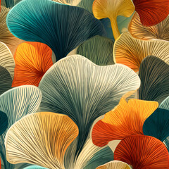 Abstract mushroom montage