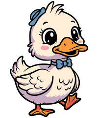 Vector illustration of duck isolated.