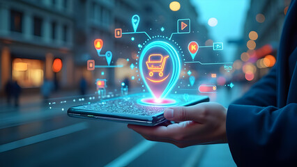 GPS navigation integrated shopping platform