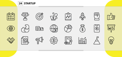 Essential Startup Icons for Business Growth and Development
