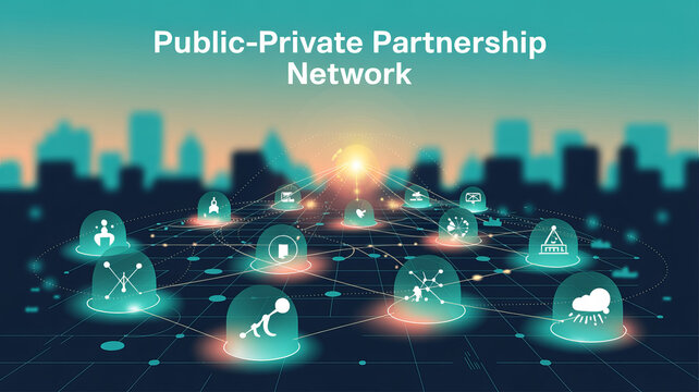 Public-Private Partnership Network: An illustrative image of a network, highlighting connections and collaborations within a public-private partnership framework.