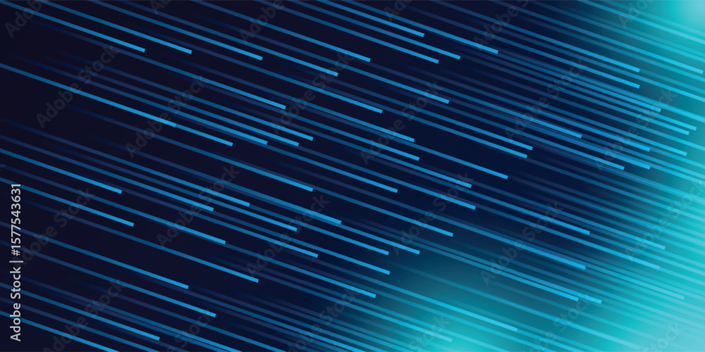 Poster high speed lines moving technology concept. stripes lines with blue light. speed movement pattern an