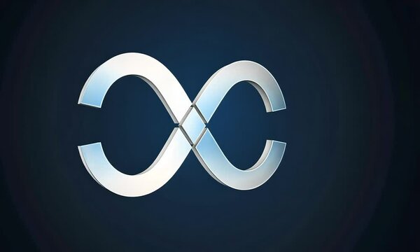 Infinity Symbol, Silver Tone