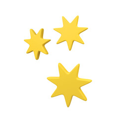 Sparkle shining isolated 3d render icon illustration