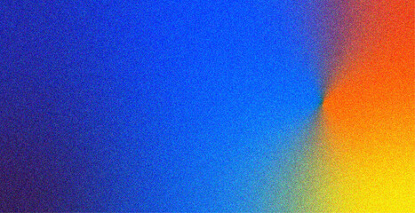 Blue to orange gradient background with grainy texture