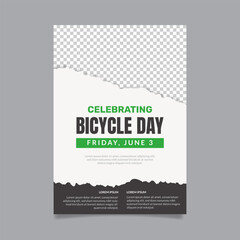 world bicycle day flyer template