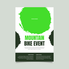 World bicycle day vertical poster template with biker